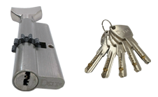 Cylindre centrale à bouton, panneton denté41/51 – brevet DeltaR. 5 clés inclus.