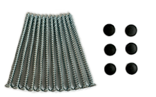 Vis de montage + cache vis, 152 mm.12 pièces